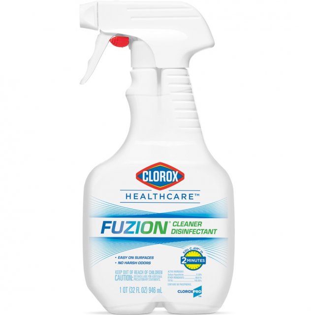 Clorox Healthcare Fuzion Cleaner Disinfectant 32 oz (946 mL) spray bottle, front