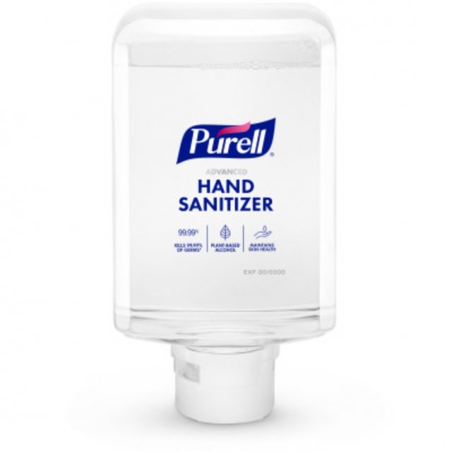 PURELL Advanced Hand Sanitizer Foam 1200 mL refill for PURELL ES10 touch-free dispensers (item 8353-02), front, on white (GOJO product image)