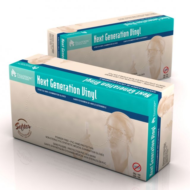 Dynarex Next Generation stretch vinyl exam gloves box