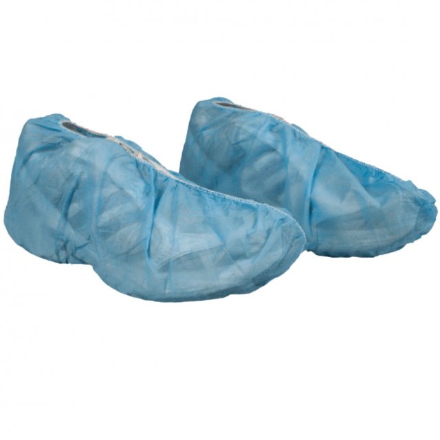 Dynarex blue non-skid shoe covers, pair (Dynarex product image)
